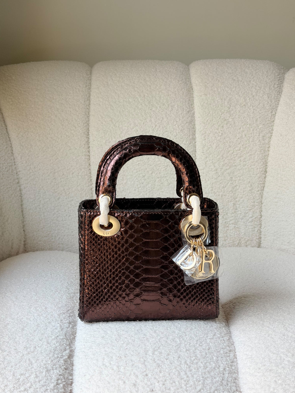 Christian Dior Python Mini Lady Dior Bag