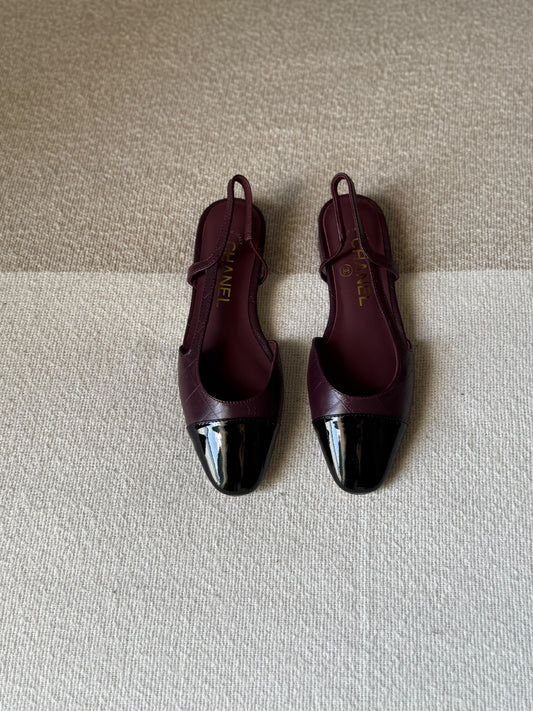 Chanel Goatskin Slingback Flat