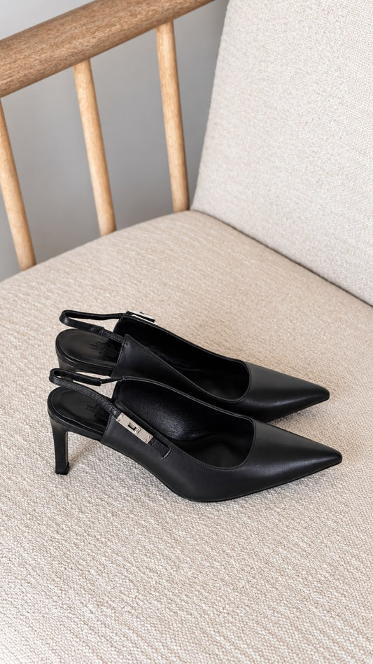 Hermes Lovers Slingback Heels