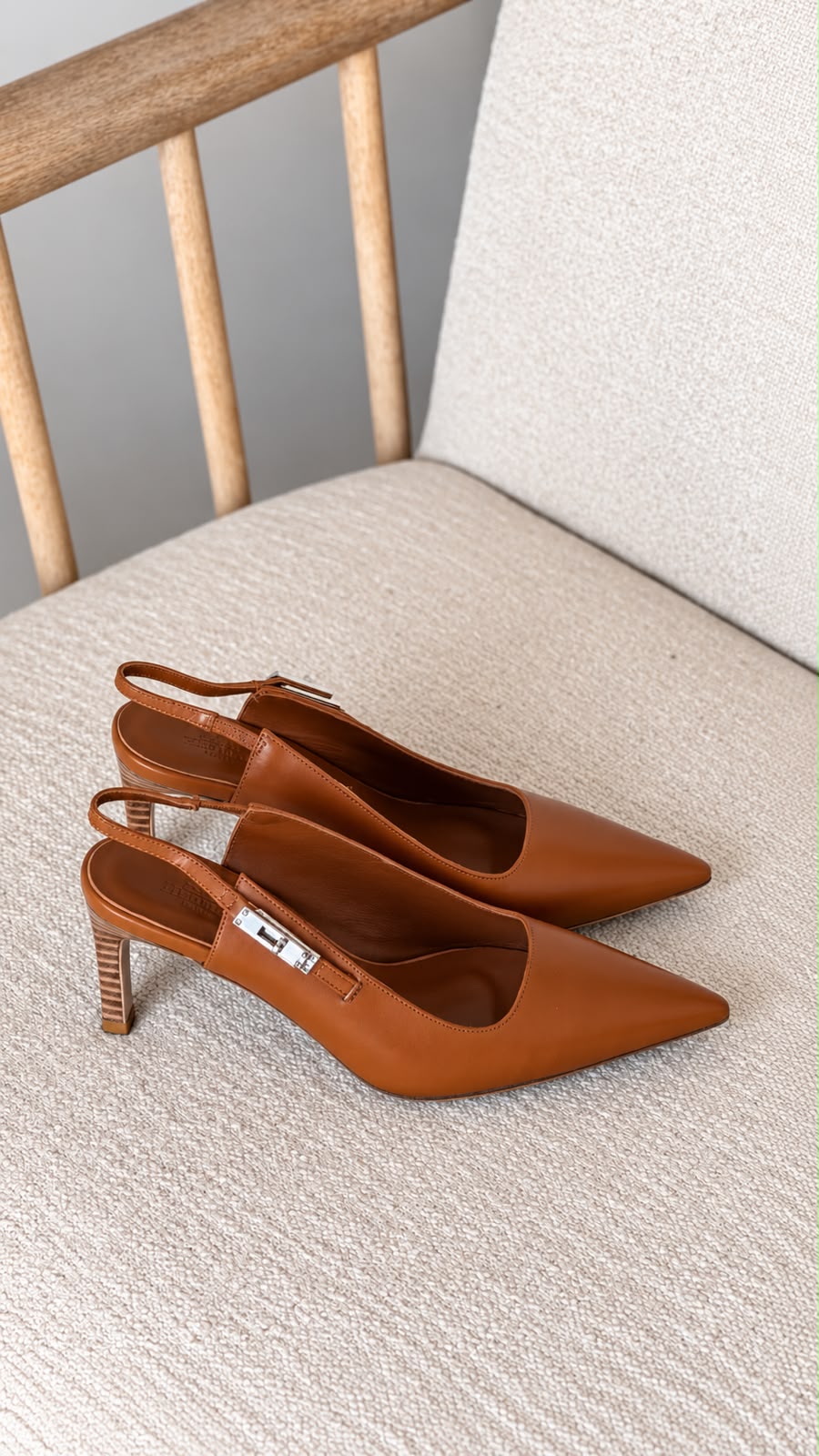 Hermes Lovers Slingback Heels