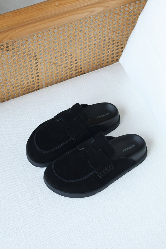 Hermes Suede Go Mules