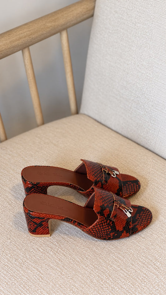 Loro Piana Summer Charm Python Leather heels