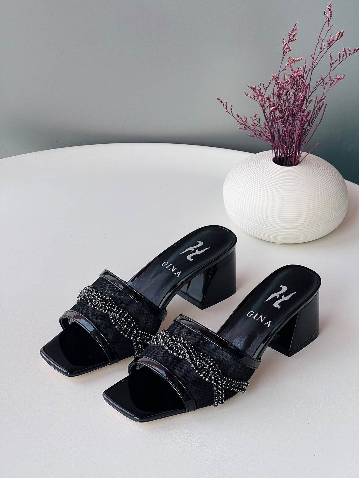 Gina Luxury Heeled Mules - 36-41 Size