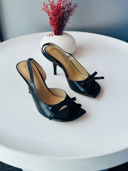 Dior Bow Slingback Lambskin Heel - 36- 41 Size