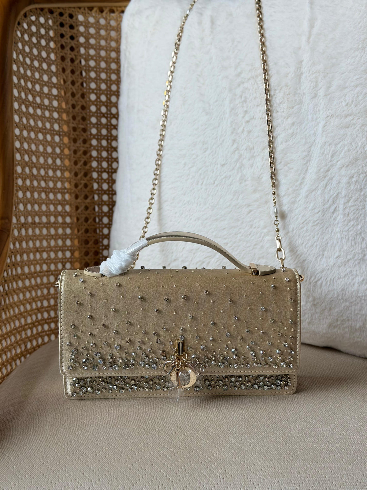 Dior Clutch Bag With Top Handle & Chain - 25 cm