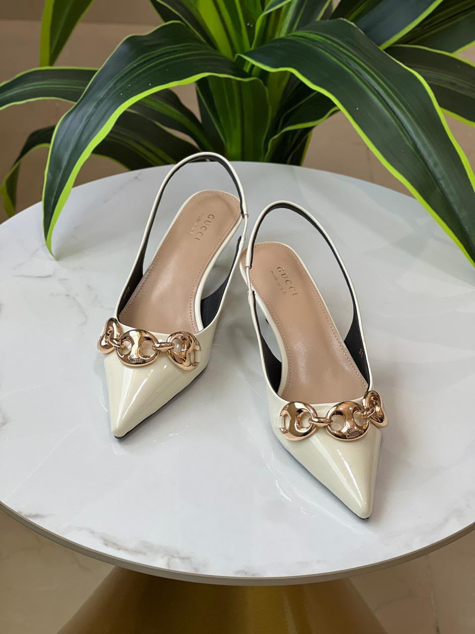 Gucci Slingback Low Heel Pumps