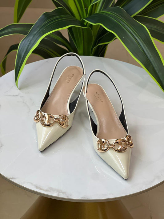 Gucci Slingback Low Heel Pumps
