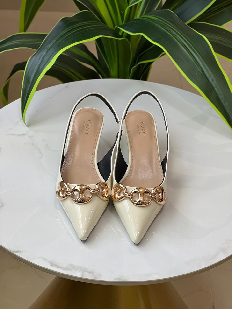 Gucci Slingback Low Heel Pumps