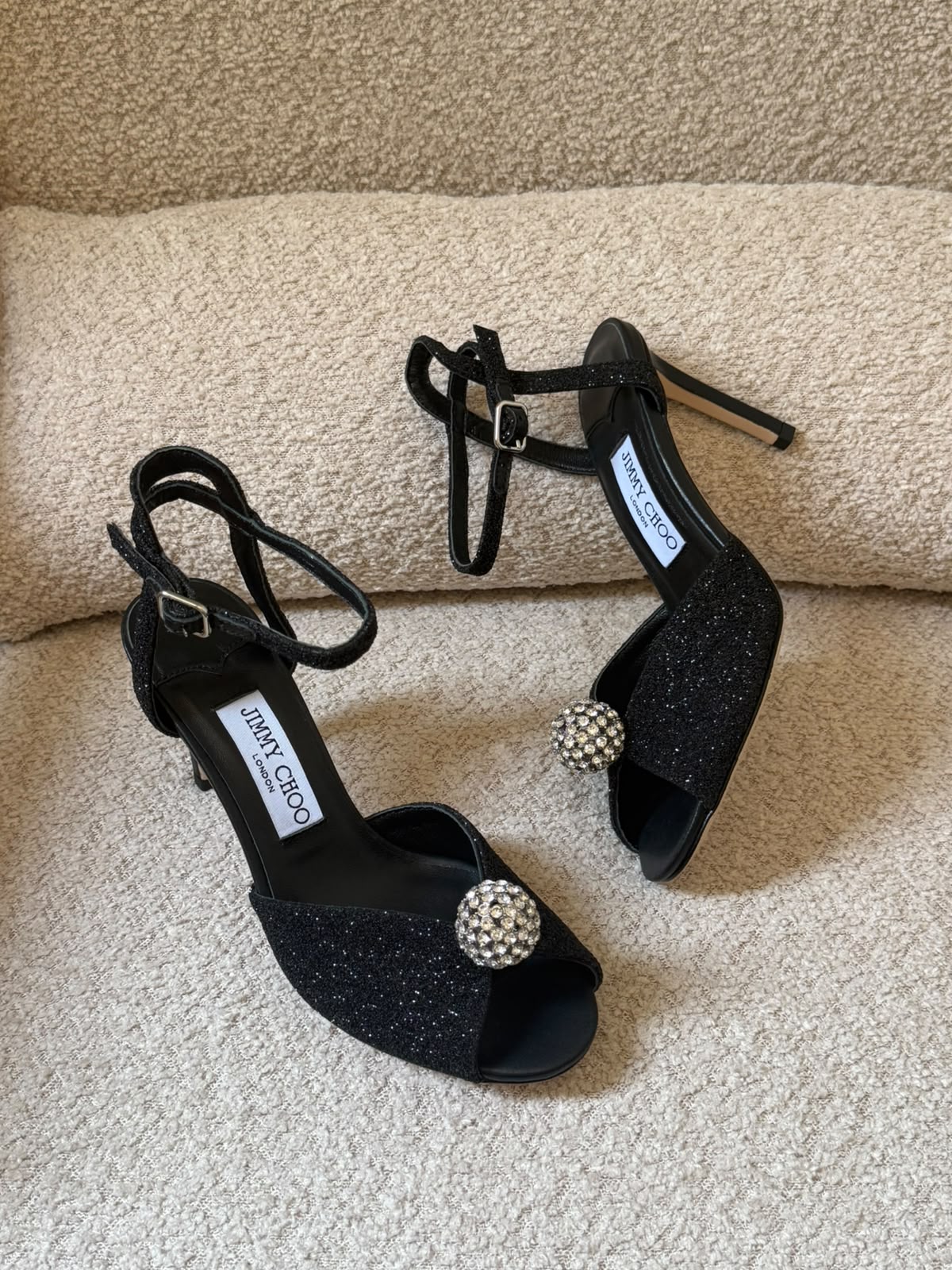 Jimmy Choo Crystal Suede Sandals