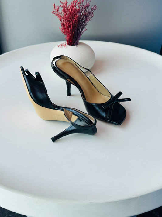 Dior Bow Slingback Lambskin Heel - 36- 41 Size