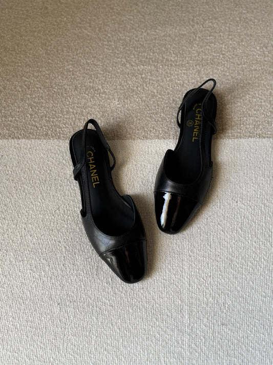 Chanel Goatskin Slingback Flat