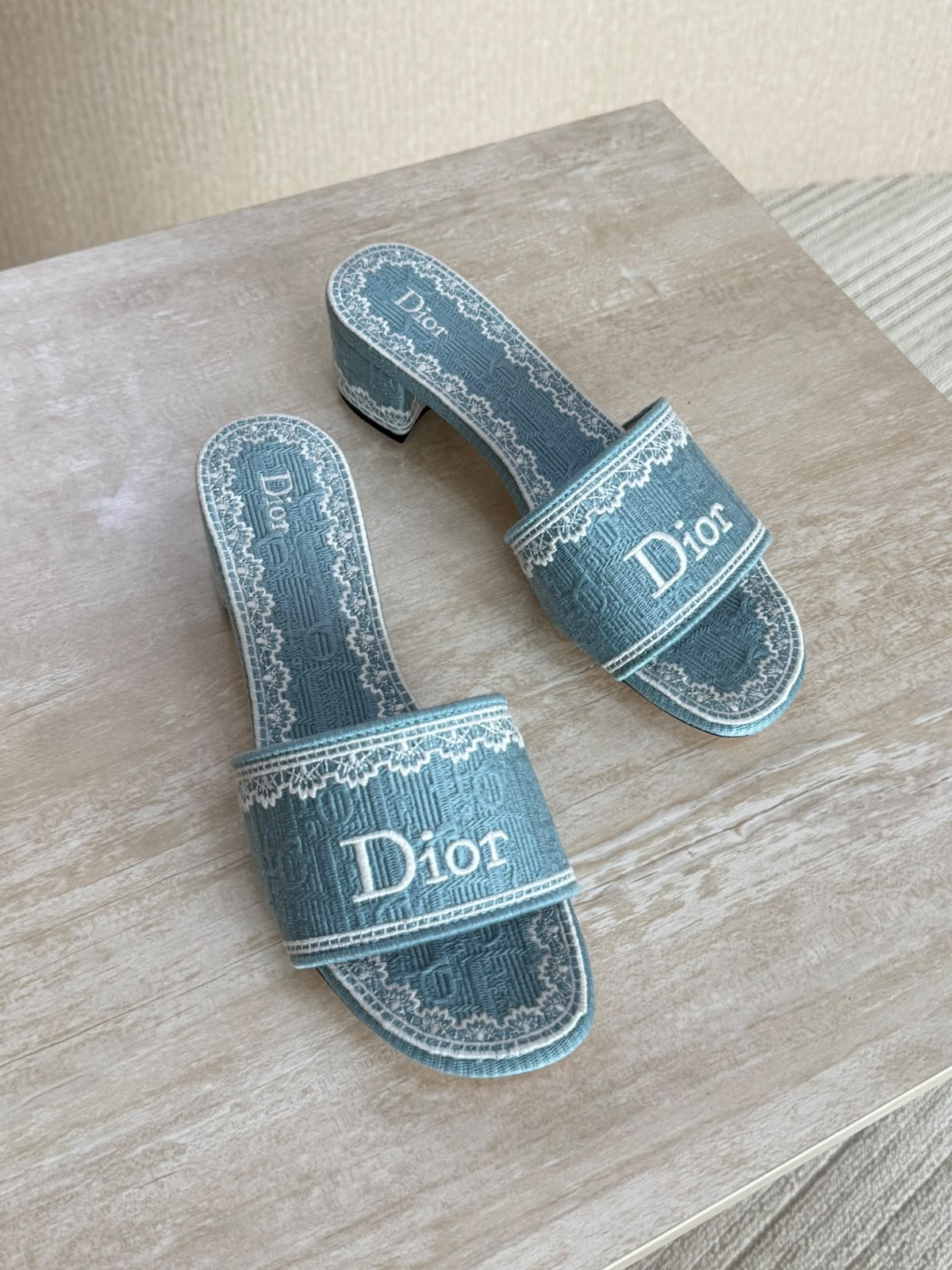 Christian Dior Dentelle Heeled Slide