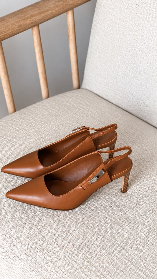 Hermes Lovers Slingback Heels
