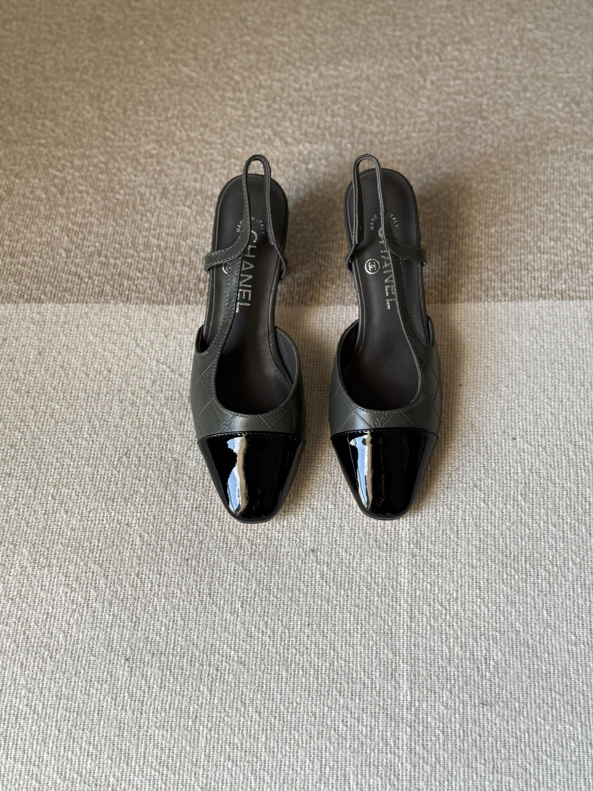 Chanel Slingback Heels In Goatskin Leather