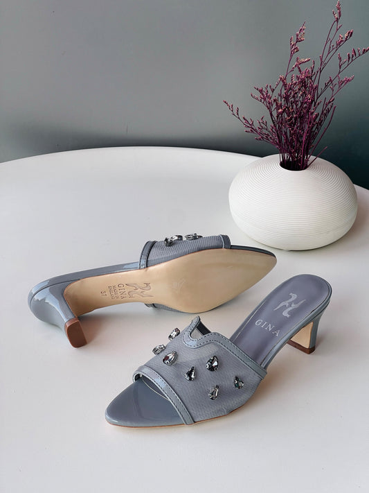 Gina Luxury Heeled Mules - 36-41 Size