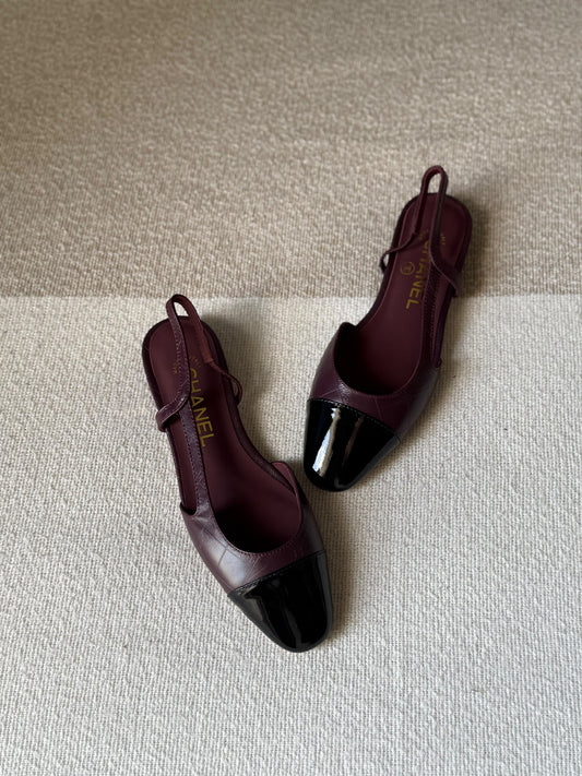 Chanel Goatskin Slingback Flat