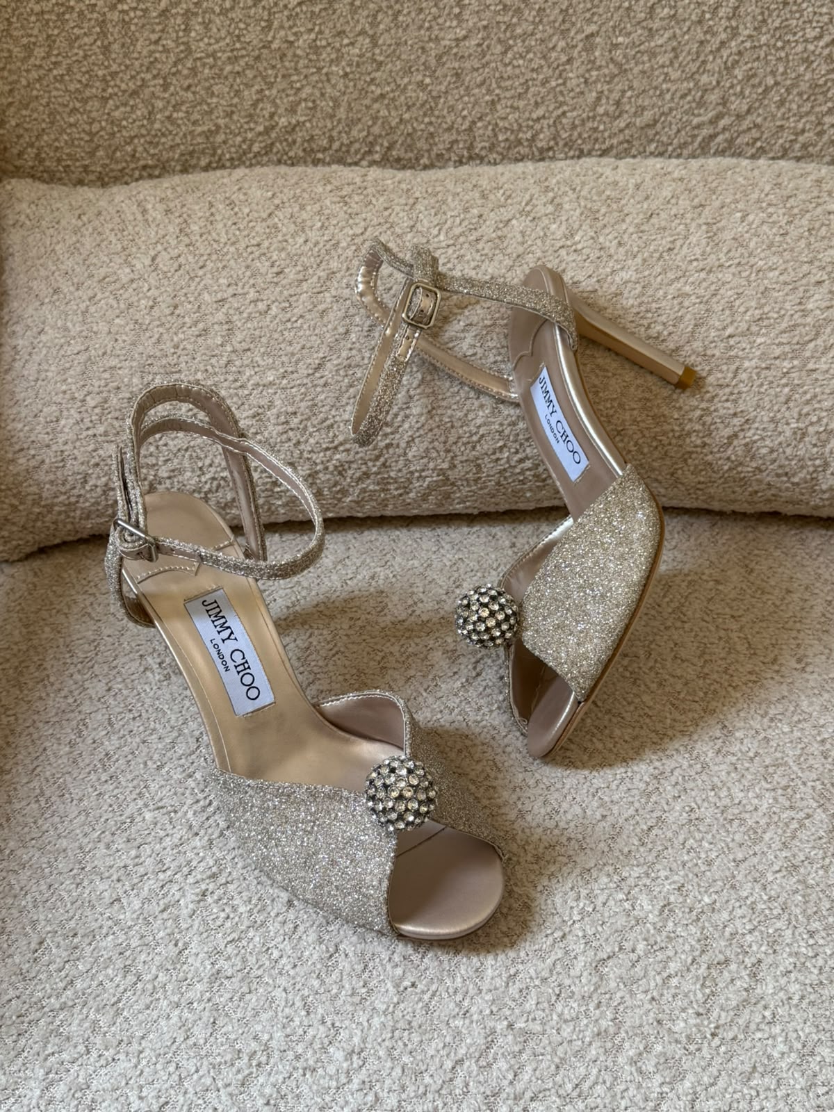 Jimmy Choo Crystal Suede Sandals
