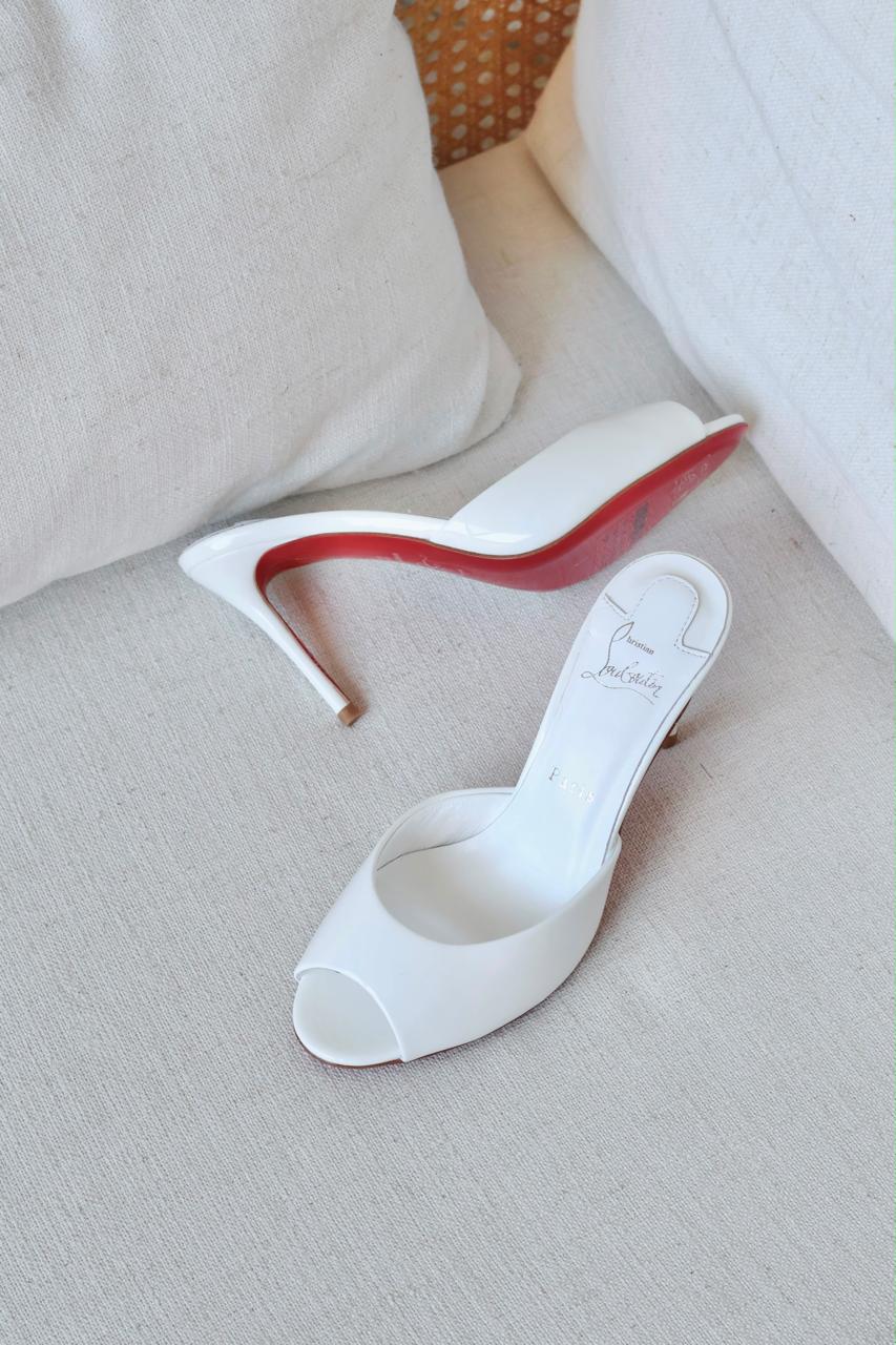 Christian Louboutin Calfskin Pumps White