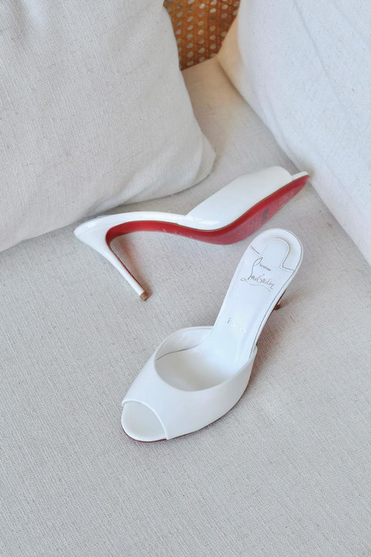 Christian Louboutin Calfskin Pumps White